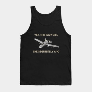 American A-10 Warthog Jet Aircraft Meme Tank Top